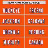 Custom Orange Personalized Shoulder Cut Two-Tone Authentic Football Jersey