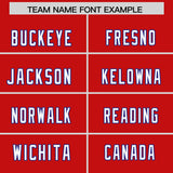 Custom Red Personalized Shoulder Cut Two-Tone Authentic Football Jersey