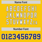 Custom Gold Personalized Shoulder Cut Two-Tone Authentic Football Jersey
