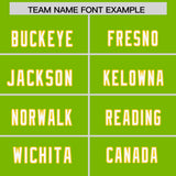 Custom Neon Green Personalized Shoulder Cut Two-Tone Authentic Football Jersey