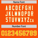 Custom Orange Personalized Shoulder Cut Two-Tone Authentic Football Jersey