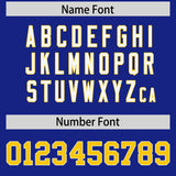 Custom Royal Personalized Shoulder Cut Two-Tone Authentic Football Jersey