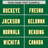 Custom Kelly Green Personalized Shoulder Cut Two-Tone Authentic Football Jersey