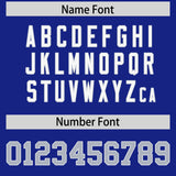 Custom Royal Personalized Shoulder Cut Two-Tone Authentic Football Jersey