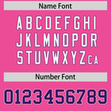 Custom Pink Personalized Shoulder Cut Two-Tone Authentic Football Jersey