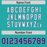 Custom Aqua Personalized Shoulder Cut Two-Tone Authentic Football Jersey