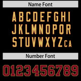 Custom Black Personalized Shoulder Cut Two-Tone Authentic Football Jersey