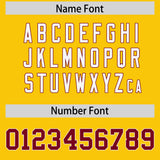 Custom Gold Personalized Shoulder Cut Two-Tone Authentic Football Jersey