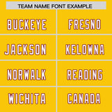 Custom Gold Personalized Shoulder Cut Two-Tone Authentic Football Jersey
