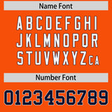 Custom Orange Personalized Shoulder Cut Two-Tone Authentic Football Jersey