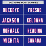 Custom Royal Personalized Shoulder Cut Two-Tone Authentic Football Jersey