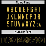 Custom Black Personalized Shoulder Cut Two-Tone Authentic Football Jersey