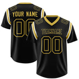 Custom Black Personalized Shoulder Cut Two-Tone Authentic Football Jersey