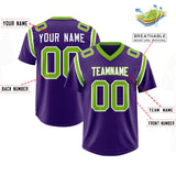 Custom Purple Personalized Shoulder Cut Two-Tone Authentic Football Jersey