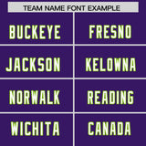 Custom Purple Personalized Shoulder Cut Two-Tone Authentic Football Jersey