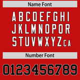 Custom Red Personalized Shoulder Cut Two-Tone Authentic Football Jersey