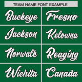 Custom Kelly Green Personalized Shoulder Cut Two-Tone Authentic Football Jersey