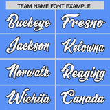 Custom Powder Blue Personalized Shoulder Cut Two-Tone Authentic Football Jersey