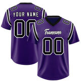 Custom Purple Personalized Shoulder Cut Two-Tone Authentic Football Jersey