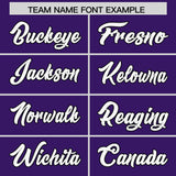 Custom Purple Personalized Shoulder Cut Two-Tone Authentic Football Jersey