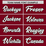 Custom Crimson Personalized Shoulder Cut Two-Tone Authentic Football Jersey