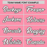 Custom Light Pink Personalized Shoulder Cut Two-Tone Authentic Football Jersey