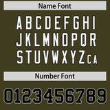 Custom Olive Personalized Shoulder Cut Two-Tone Authentic Football Jersey