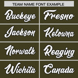 Custom Olive Personalized Shoulder Cut Two-Tone Authentic Football Jersey