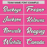 Custom Pink Personalized Shoulder Cut Two-Tone Authentic Football Jersey