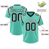 Custom Bright Green Personalized Shoulder Cut Two-Tone Authentic Football Jersey