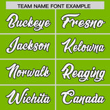 Custom Neon Green Personalized Shoulder Cut Two-Tone Authentic Football Jersey