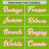 Custom Neon Green Personalized Shoulder Cut Two-Tone Authentic Football Jersey