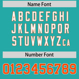 Custom Aqua Personalized Shoulder Cut Two-Tone Authentic Football Jersey