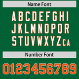 Custom Kelly Green Personalized Shoulder Cut Two-Tone Authentic Football Jersey