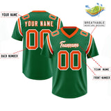 Custom Kelly Green Personalized Shoulder Cut Two-Tone Authentic Football Jersey
