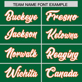 Custom Kelly Green Personalized Shoulder Cut Two-Tone Authentic Football Jersey