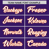 Custom Purple Personalized Shoulder Cut Two-Tone Authentic Football Jersey