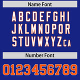Custom Royal Personalized Shoulder Cut Two-Tone Authentic Football Jersey