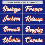 Custom Royal Personalized Shoulder Cut Two-Tone Authentic Football Jersey