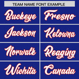 Custom Royal Personalized Shoulder Cut Two-Tone Authentic Football Jersey