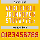 Custom Gold Personalized Shoulder Cut Two-Tone Authentic Football Jersey
