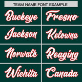 Custom Midnight Green Personalized Shoulder Cut Two-Tone Authentic Football Jersey