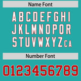 Custom Aqua Personalized Shoulder Cut Two-Tone Authentic Football Jersey