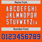 Custom Orange Personalized Shoulder Cut Two-Tone Authentic Football Jersey