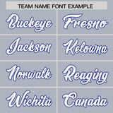 Custom Silver Personalized Shoulder Cut Two-Tone Authentic Football Jersey