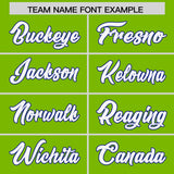 Custom Neon Green Personalized Shoulder Cut Two-Tone Authentic Football Jersey