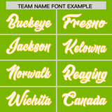 Custom Neon Green Personalized Shoulder Cut Two-Tone Authentic Football Jersey
