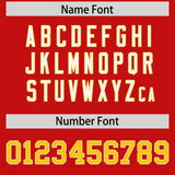 Custom Red Personalized Shoulder Cut Two-Tone Authentic Football Jersey