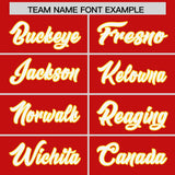 Custom Red Personalized Shoulder Cut Two-Tone Authentic Football Jersey