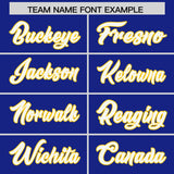 Custom Royal Personalized Shoulder Cut Two-Tone Authentic Football Jersey
